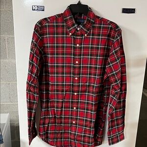 Ralph Lauren Red and Green Plaid Flannel Shirt